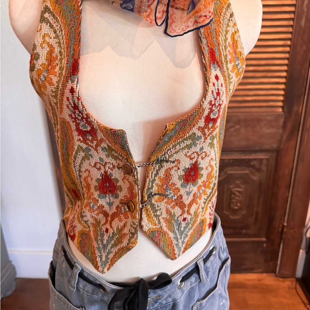 Vintage Bohemian Tapestry Vest
